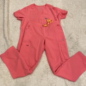 Figs Pink Scrubs Set